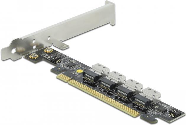 Купить DeLOCK PCI Express x16 Card to 4 x internal SFF-8654 4i NVMe - Bifurcation - Speicher-Controller - NVMe - PCIe 4,0 x16 (89030) в магазине wardena.ru