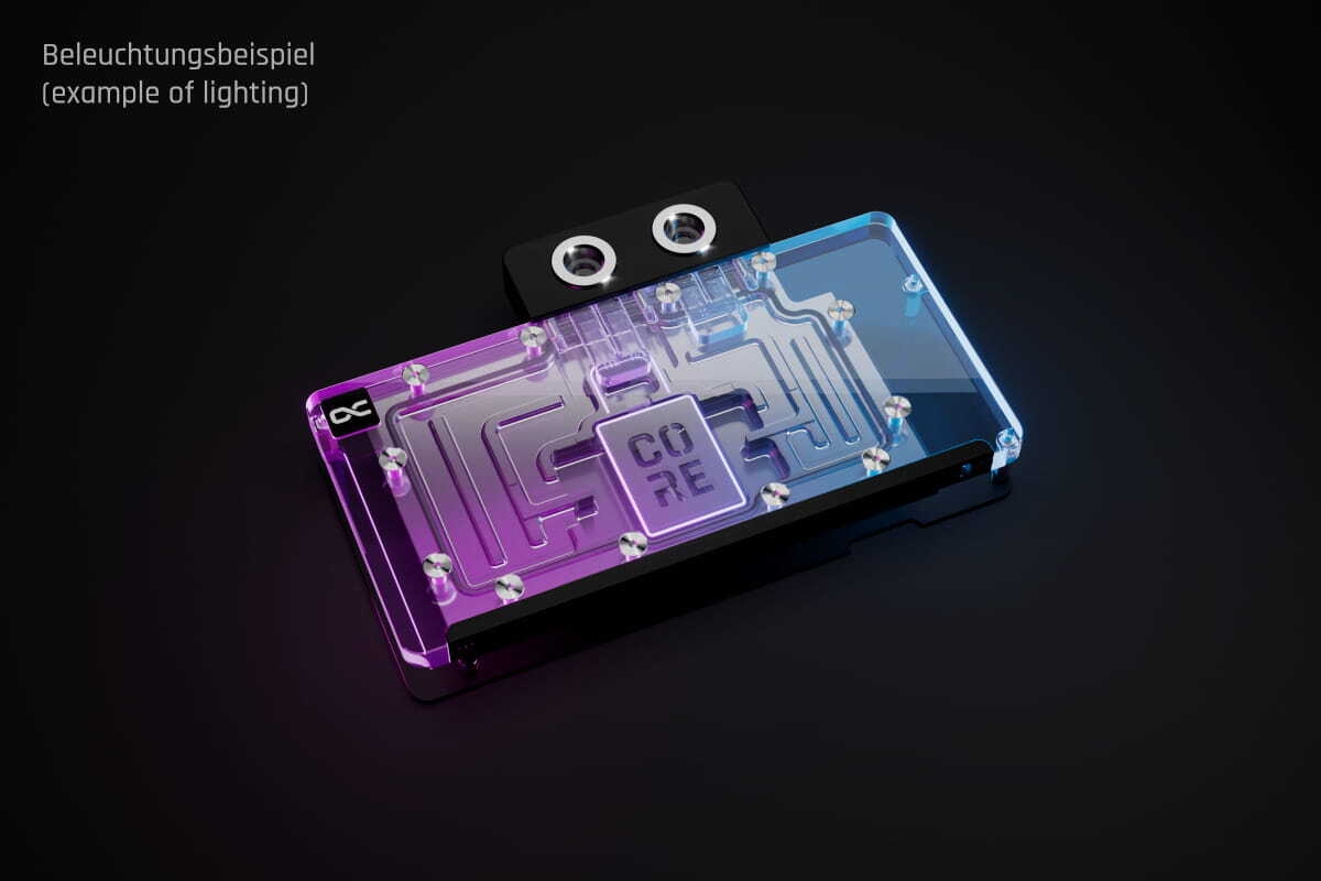 Купить Alphacool Core RX 9070 XT Swift+ Quicksilver transparent/chrom inkl (14799) в магазине wardena.ru