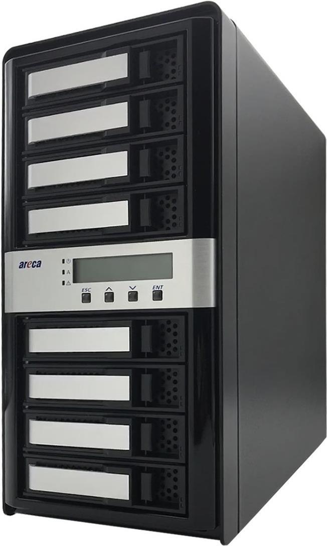 Купить Areca ARC-8050T3U-8 NAS & Speicherserver Tower Eingebauter Ethernet-Anschluss Schwarz (ARC-8050T3U-8) в магазине wardena.ru