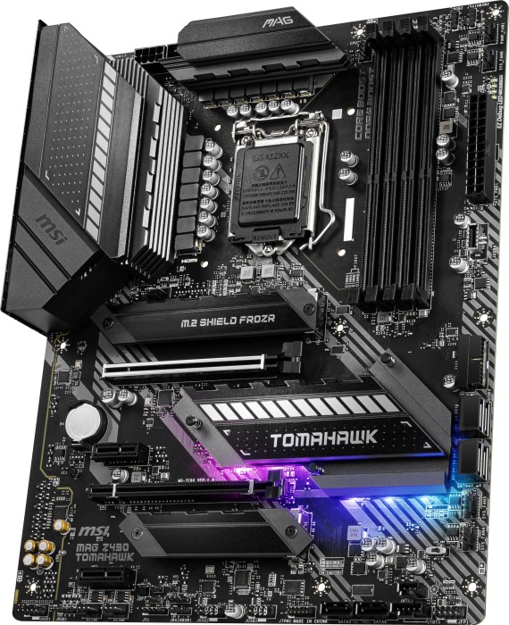 Купить MSI MAG Z490 TOMAHAWK - Motherboard - ATX - LGA1200-Sockel - Z490 - USB-C Gen1, USB 3,2 Gen 1, USB 3,2 Gen 2, USB-C Gen 2x2 - Gigabit LAN, 2,5 Gigabit LAN - Onboard-Grafik (CPU erforderlich) - HD Audio (8-Kanal) (7C80-00 (7C80-004R) в магазине wardena.ru