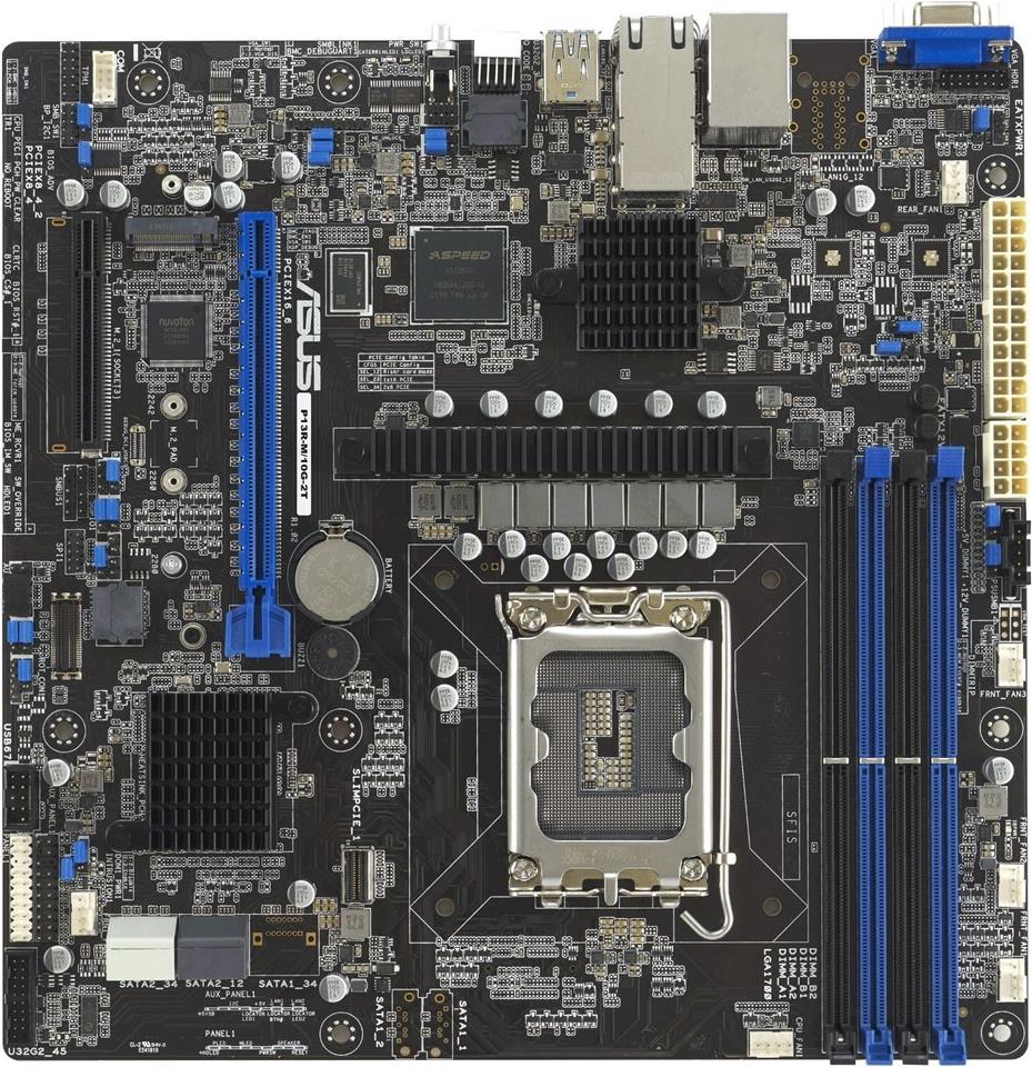 Купить ASUS P13R-M/10G-2T Intel Xeon E-2400 C262 LGA1700 micro ATX (90SB0CC0-M0UAY0) (90SB0CC0-M0UAY0) в магазине wardena.ru