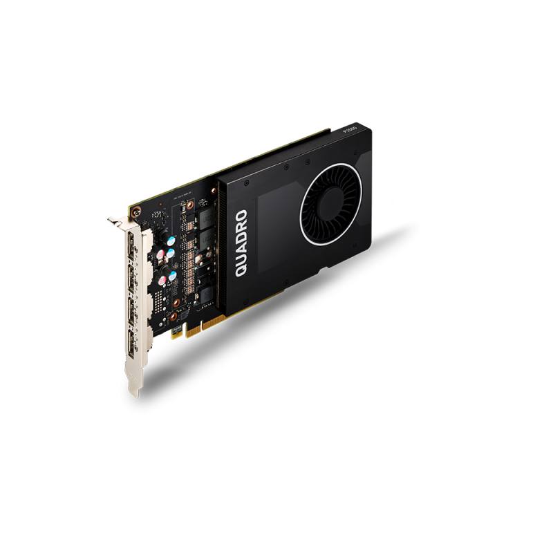 Купить PNY Quadro P2000 5GB GDDR5 PCI-E 3.0 x16 4x Display Port 1.4, Single Slot, inkl. 4× DP zu DVI Adapter, aktiv gekühlt. (VCQP2000-PB) в магазине wardena.ru