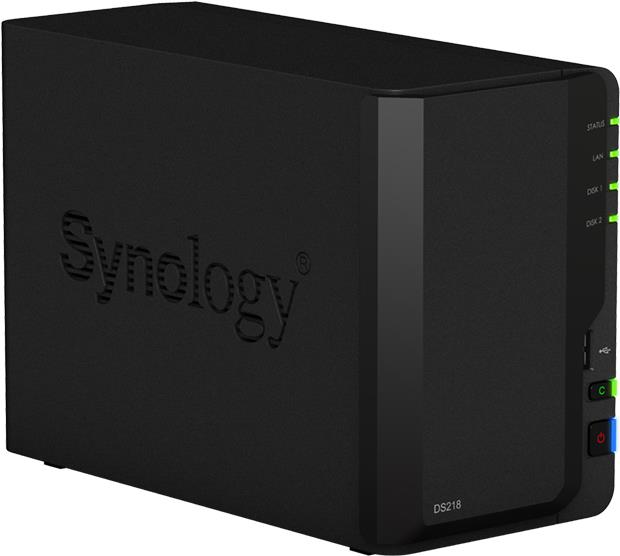 Купить Synology Disk Station DS218 - NAS-Server - 2 Schächte - SATA 6Gb/s - RAID 0, 1, JBOD - RAM 2 GB - Gigabit Ethernet - iSCSI в магазине wardena.ru