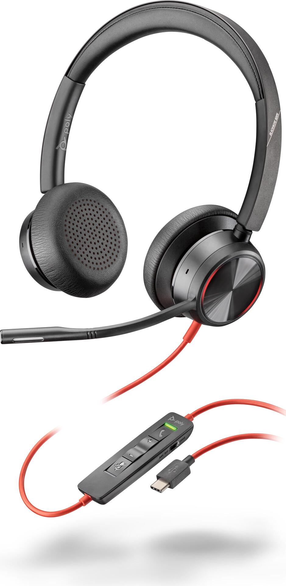 Купить HP Poly Blackwire 8225 USB-C Headset - Kabelgebunden - Büro/Callcenter - 185 g - Kopfhörer - Schwarz (772K4AA) в магазине wardena.ru