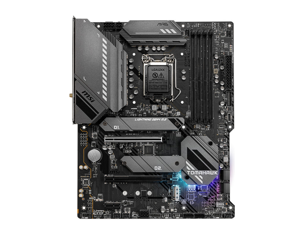 Купить MSI MAG B560 TOMAHAWK WIFI - Motherboard - ATX - LGA1200-Sockel - B560 - USB-C Gen2, USB 3.2 Gen 1, USB 3.2 Gen 2x2 - 2.5 Gigabit LAN, Wi-Fi, Bluetooth - Onboard-Grafik (CPU erforderlich) - HD Audio (8-Kanal) (7D15-005R) в магазине wardena.ru
