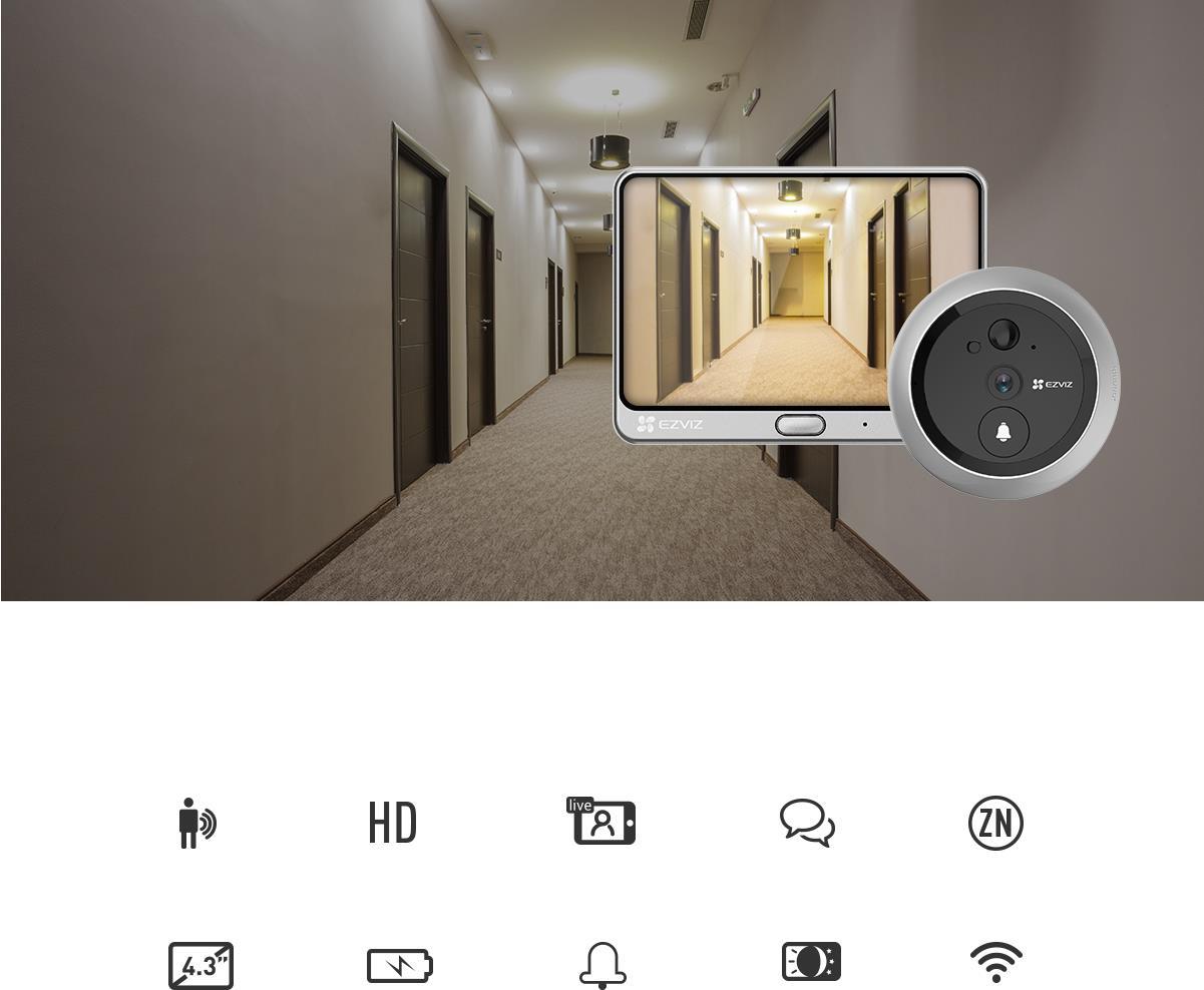 Купить EZVIZ DP1C - Schwarz - Silber - Haus - Büro - IR - UL / FCC / CE / WEEE / REACH / RoHS - MicroSD (TransFlash) - 128 GB (303101598) в магазине wardena.ru