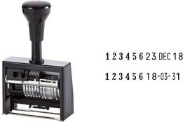 Купить REINER Paginierstempel "ND6K" mit Datum, 6-stellig Zifferngröße: 4,5 mm, automatische Räderschaltung: 5 Stellen - 1 Stück (00000201000-050) в магазине wardena.ru
