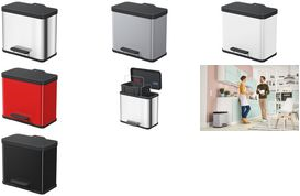 Купить Hailo Tret-Abfalltrenner Öko duo plus L, 17+9 L, weiß aus Edelstahl und Kunststoff, Soft-Close-Mechanismus, - 1 Stück (0630-230) в магазине wardena.ru