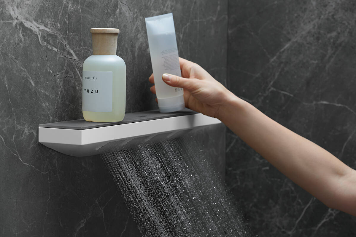 Купить Hansgrohe Rainfinity Боковой душ 500 1jet с полкой белый матовый 26243700 в магазине wardena.ru