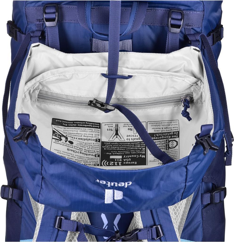 Купить Deuter Aircontact Lite 45 + 10 SL - Interner Rahmen - Oben - Wandern - Blau - Unisex - Polyamid - Polyester (334022332480) в магазине wardena.ru