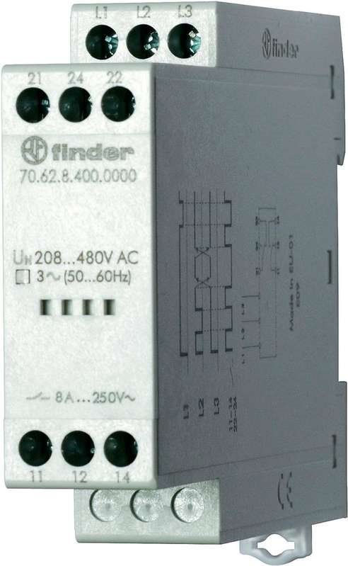 Купить Finder 3-Phasen-Netzüberwachung 70.62.8.400.0000 3-Phasen-Netzüberwachung (208 - 480 V/Ac) Netzüberwachung, Phasenfolge (70.62.8.400.0000) в магазине wardena.ru