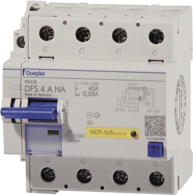 Купить Doepke Schaltgeräte GmbH FI-Schalter DFS4 040-4/0,03-A NA (09134841) в магазине wardena.ru