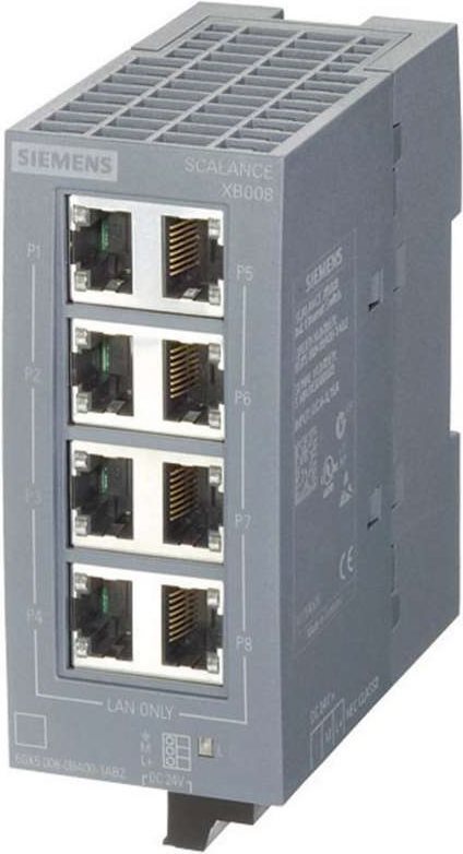 Купить Siemens Industrieswitch unmanaged SCALANCE XB008 Anzahl Ethernet Ports 8 LAN-Übertragungsrate 100 MBit/s Betriebsspannu (6GK5008-0BA00-1AB2) в магазине wardena.ru