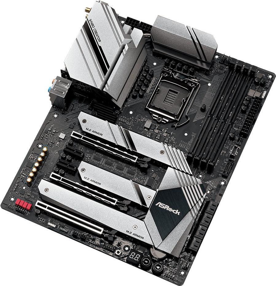 Купить ASRock W480 Creator - Motherboard - ATX - LGA1200-Sockel - W480 - USB-C Gen2, USB 3.2 Gen 1, USB 3.2 Gen 2 - 10 Gigabit LAN, 2.5 Gigabit LAN, Wi-Fi, Bluetooth - Onboard-Grafik (CPU erforderlich) - HD Audio (8-Kanal) (90-MXBC30-A0UAYZ) в магазине wardena.ru