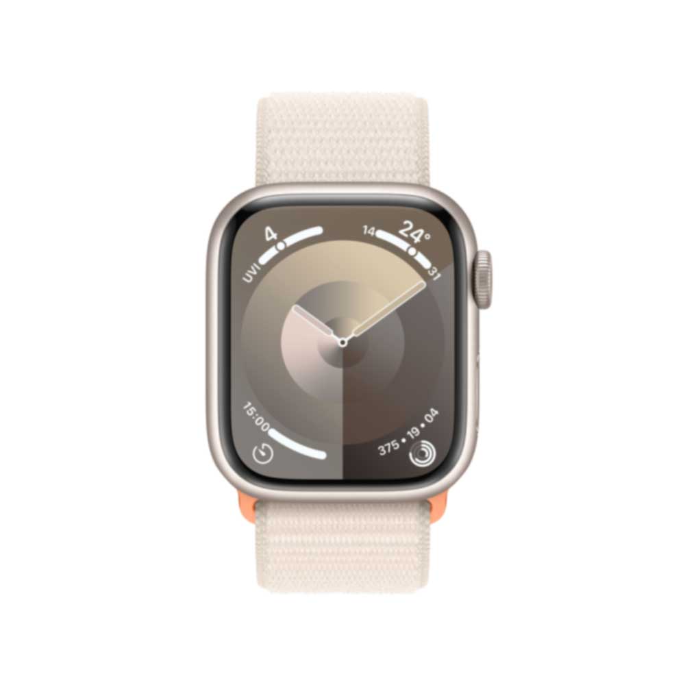 Купить APPLE Watch Series 9 GPS + Cellular 41mm Starlight Aluminium Case with Starlight Sport Loop (MRHQ3QF/A) в магазине wardena.ru