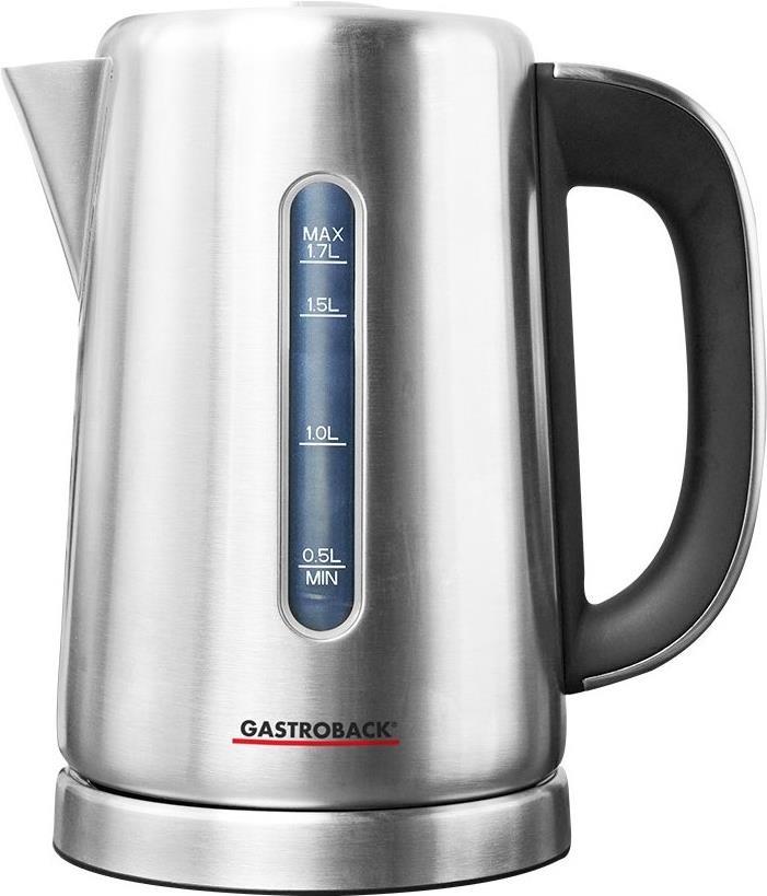 Купить Gastroback Design Express Wasserkocher 1,7 l 3000 W Schwarz - Edelstahl (42441) в магазине wardena.ru
