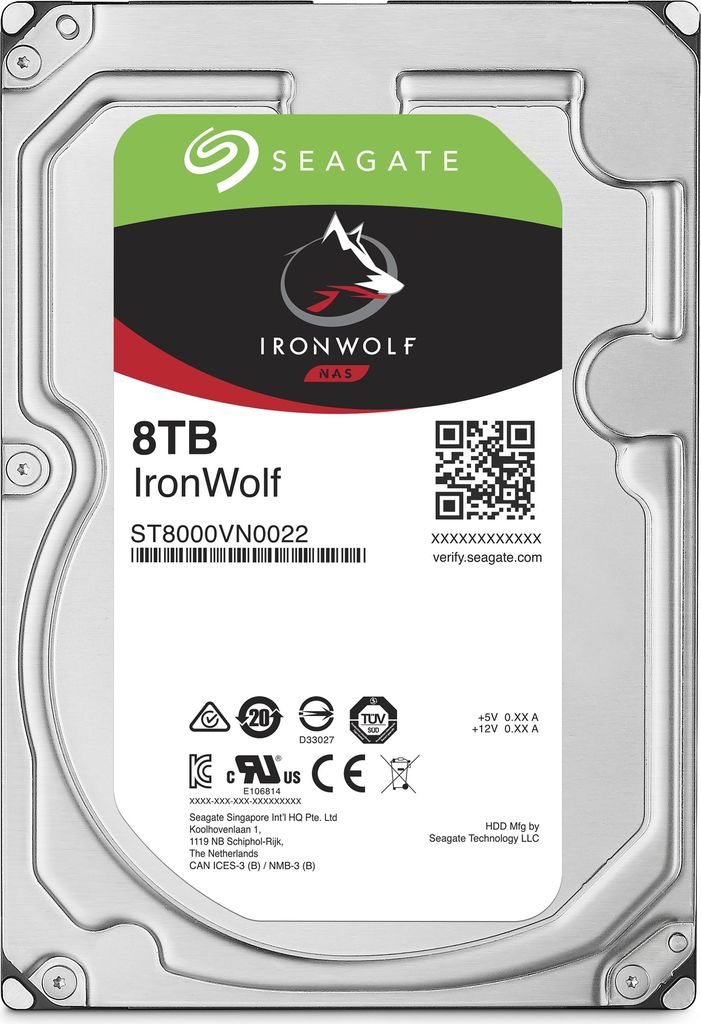 Купить SEAGATE NAS HDD 8TB IronWolf 7200rpm 6Gb/s SATA 256MB cache 8,9cm 3.5" 24x7 für NAS und RAID Rackmount Systeme BLK (ST8000VN0022) в магазине wardena.ru