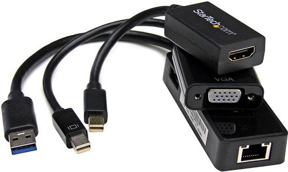 Купить StarTech.com HDMI VGA and Gigabit Ethernet Adapter Bundle - MDP to HDMI / VGA - USB3.0 to GbE - Notebook-Zubehörpaket - Schwarz (MSTP3MDPUGBK) в магазине wardena.ru