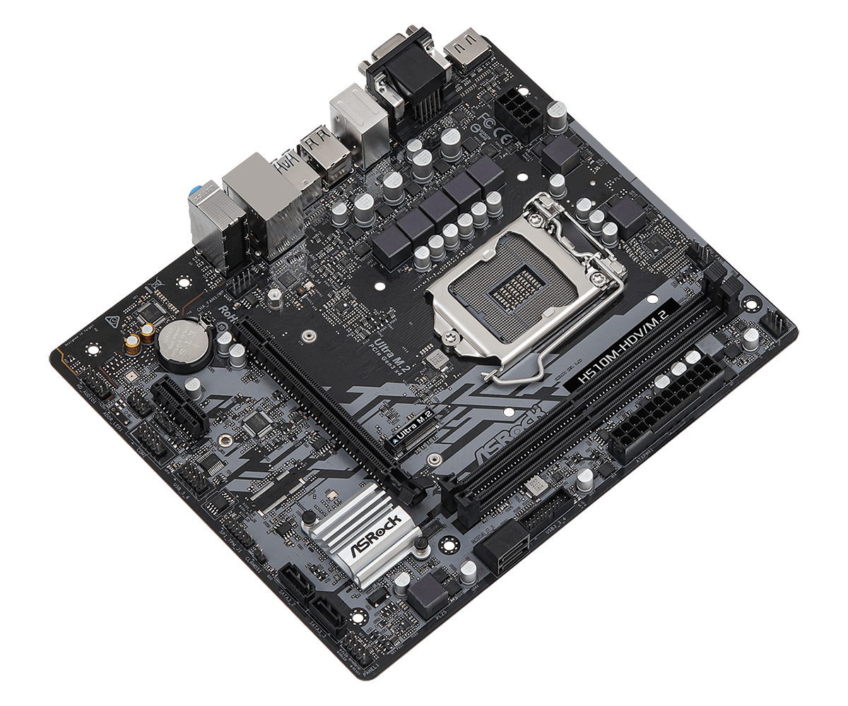 Купить ASRock H510M-HDV/M.2 - Motherboard - micro ATX - LGA1200-Sockel - H510 - USB 3.2 Gen 1 - Gigabit LAN - Onboard-Grafik (CPU erforderlich) - HD Audio (8-Kanal) (90-MXBFT0-A0UAYZ) в магазине wardena.ru