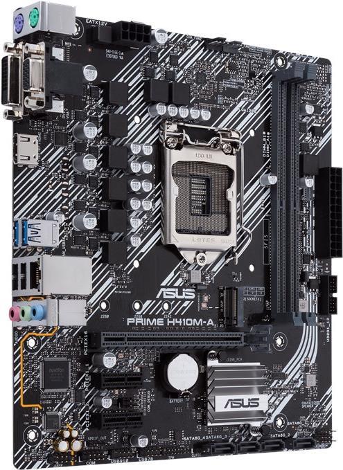 Купить ASUS PRIME H410M-A - Motherboard - micro ATX - LGA1200-Sockel - H410 Chipsatz - USB 3.2 Gen 1 - Gigabit LAN - Onboard-Grafik (CPU erforderlich) - HD Audio (8-Kanal) (90MB13G0-M0EAY0) в магазине wardena.ru
