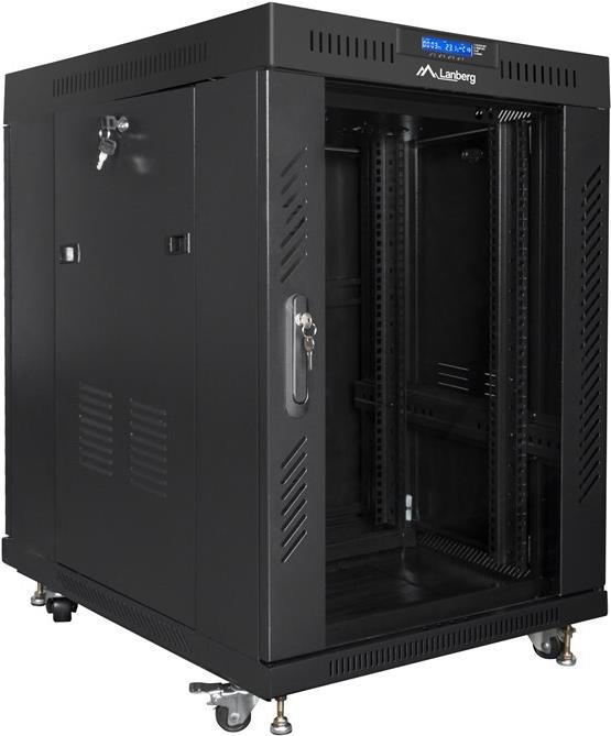Купить Lanberg FF01-8015-12BL Rack 15U Freistehendes Gestell Schwarz (FF01-8015-12BL) в магазине wardena.ru