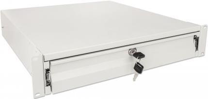 Купить Intellinet - Rack Storage Drawer - Grau, RAL 7035 - 2U - 48,3 cm (19") (715843) в магазине wardena.ru