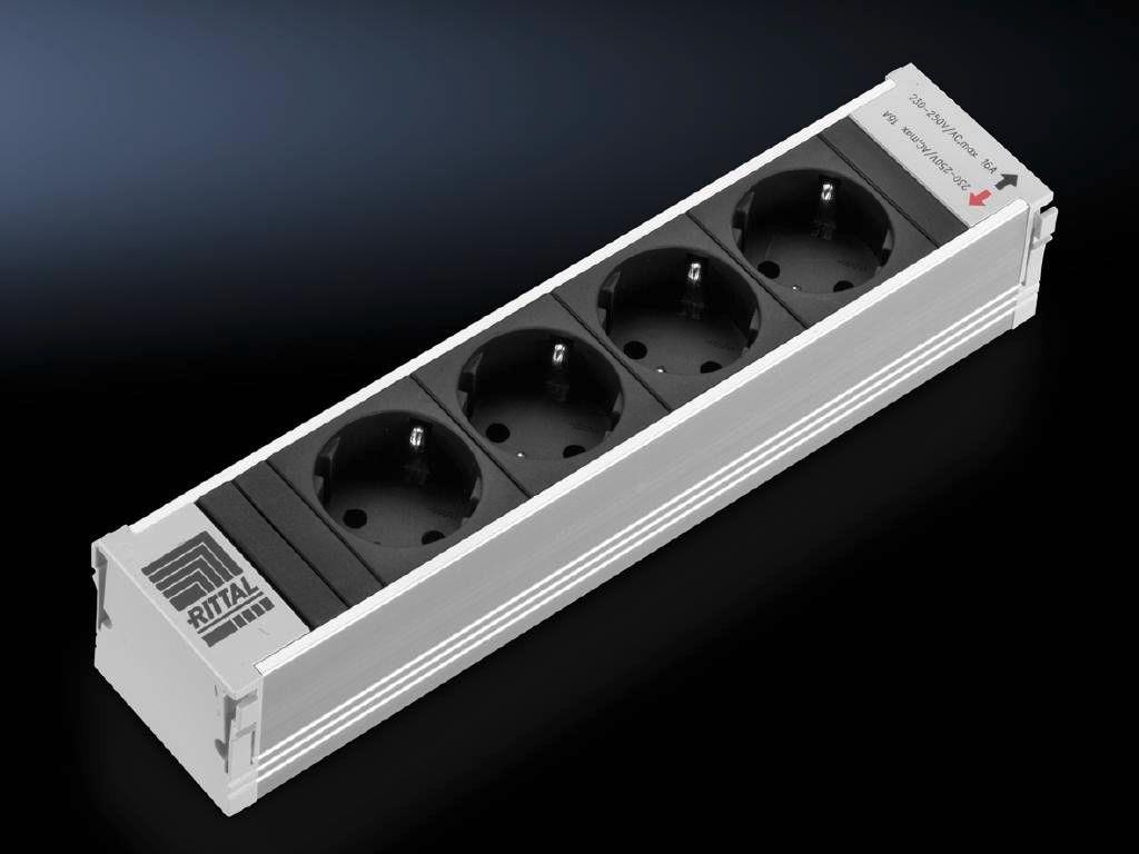 Купить Rittal - Steckdosenleiste (Plug-In-Modul) - Ausgangsbuchsen: 4 (CEE 7/7) (7856100) в магазине wardena.ru