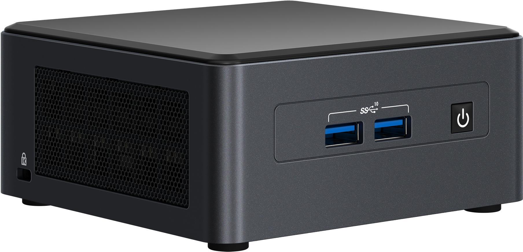 Купить Intel Next Unit of Computing Kit 11 Pro Kit - NUC11TNHi3 - Barebone - Mini-PC - 1 x Core i3 1115G4 / 3 GHz - RAM 0 GB - UHD Graphics - GigE, 2.5 GigE - WLAN: 802.11a/b/g/n/ac/ax, Bluetooth 5.1 (BNUC11TNHI30002) в магазине wardena.ru