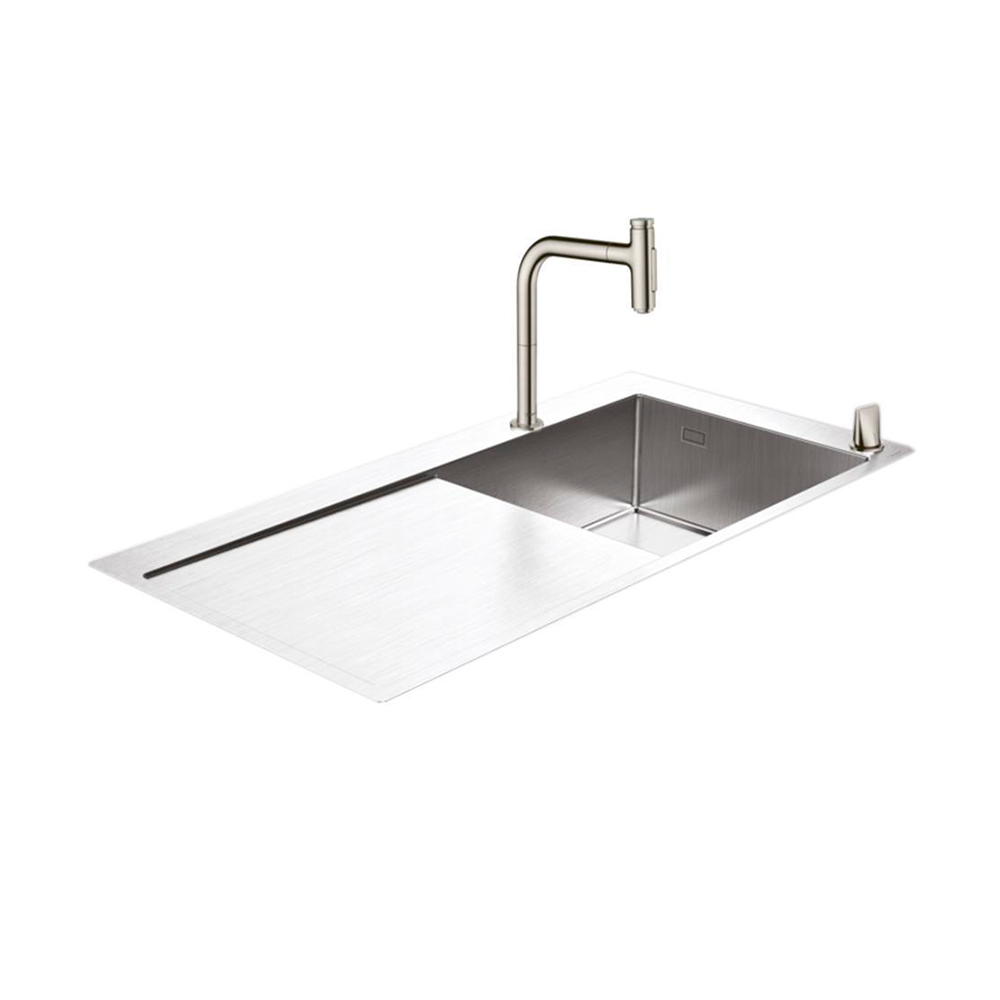 Купить Hansgrohe C71-F450-07 Комбинация для кухни 450 с крылом сталь 43205800 в магазине wardena.ru