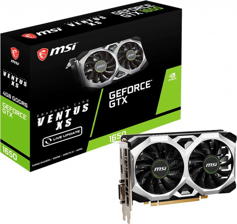 Купить MSI GTX 1650 D6 VENTUS XS V1 Grafikkarte NVIDIA GeForce GTX 1650 4 GB GDDR6 (V809-3631R) (GTX1650D6VXS-V1) в магазине wardena.ru