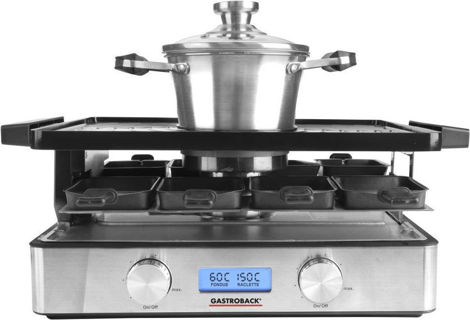 Купить Gastroback Design Raclette-Fondue Advanced Plus - 2200 W - 220 - 240 V - 50 - 60 Hz - 482 mm - 343 mm - 270 mm (42562) в магазине wardena.ru