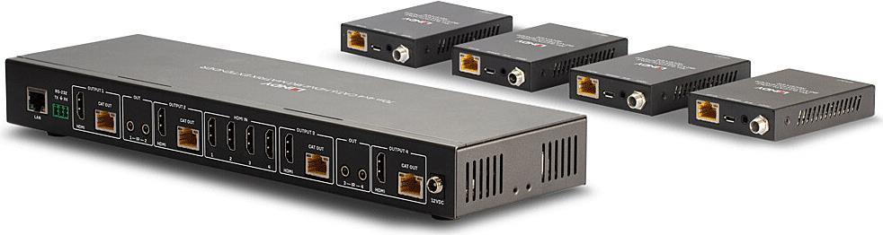 Купить LINDY - Video-/Audio-/Infrarot-/Netzwerkverlängerungskabel - über CAT 6 - bis zu 70 m - mit 4 x HDMI CAT6 Receiver (38328) в магазине wardena.ru