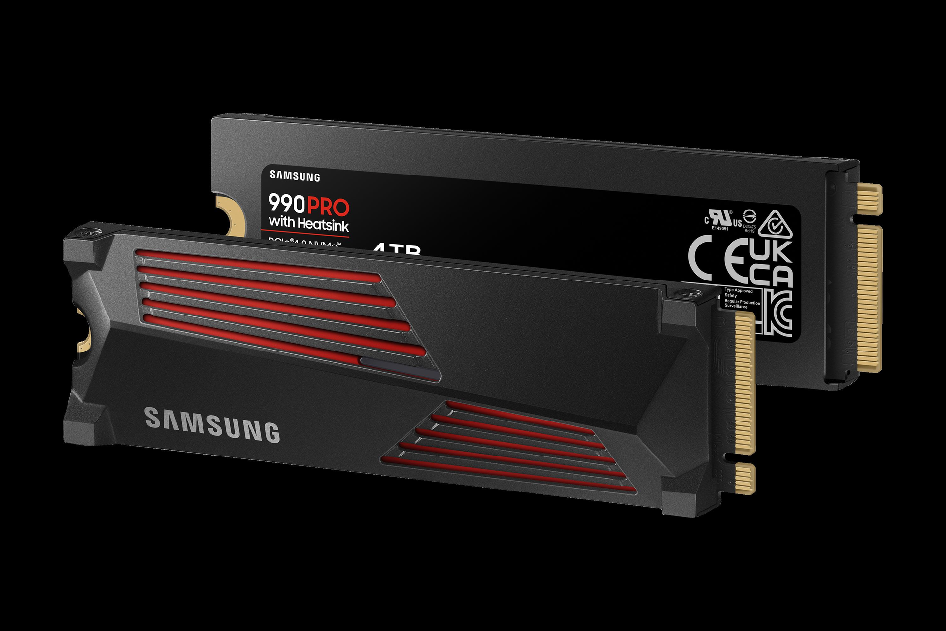 Купить Samsung 990 PRO MZ-V9P4T0GW - SSD - verschlüsselt - 4 TB - intern - M.2 2280 - PCIe 4.0 x4 (NVMe) - 256-Bit-AES - TCG Opal Encryption 2.0 - integrierter Kühlkörper (MZ-V9P4T0GW) в магазине wardena.ru