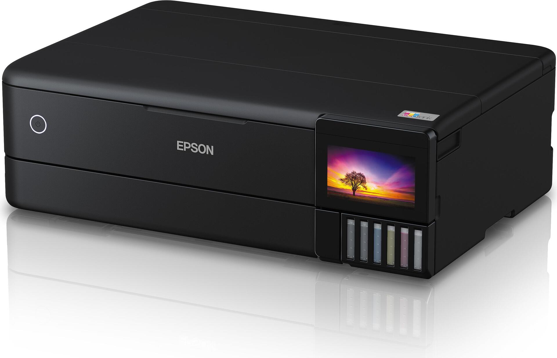 Купить Epson EcoTank ET-8550 - Multifunktionsdrucker - Farbe - Tintenstrahl - refillable - A3 (Medien) - bis zu 16 Seiten/Min. (Drucken) - USB, LAN, USB-Host, Wi-Fi(ac) - Schwarz (C11CJ21401) в магазине wardena.ru