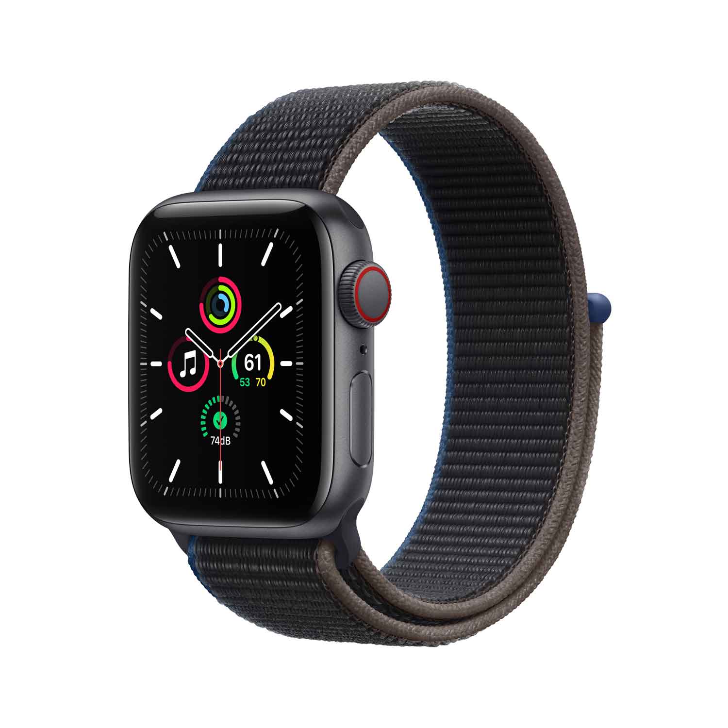 Купить Apple Watch SE (GPS + Cellular) - 40 mm - Space grau Aluminium - intelligente Uhr mit Sportschleife - gewebtes Nylon - dunkelgrau - Handgelenkgröße: 130-200 mm - 32 GB - Wi-Fi, Bluetooth - 4G - 30.68 g (MYEL2FD/A) в магазине wardena.ru