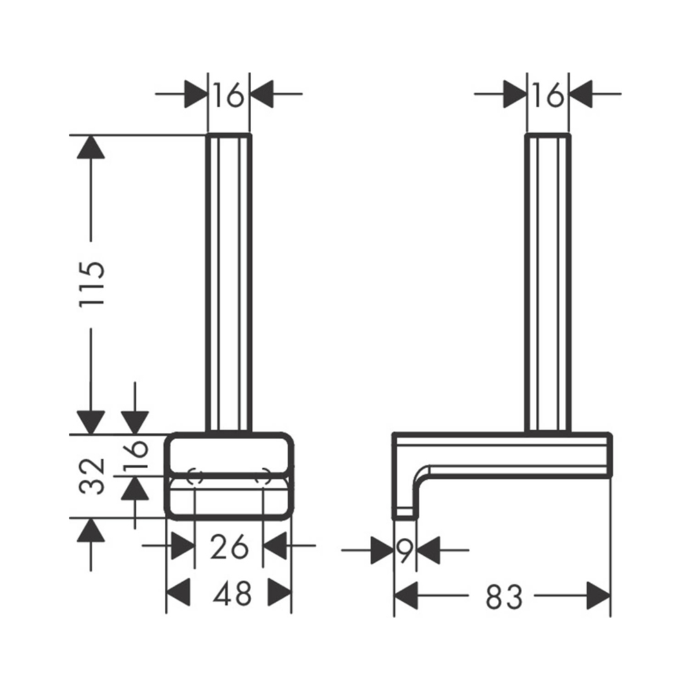Купить Hansgrohe AddStoris Держатель запасного рулона туалетной бумаги черный матовый 41756670 в магазине wardena.ru