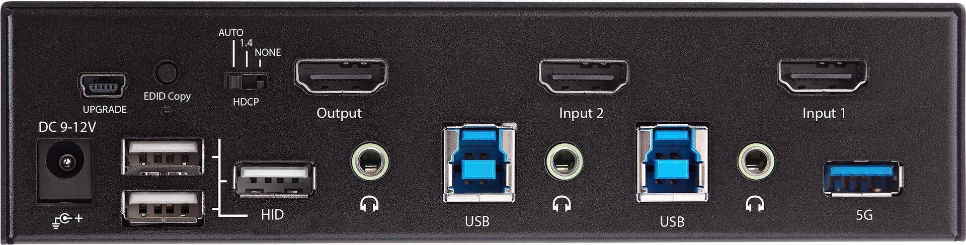 Купить StarTech.com 2 Port HDMI KVM-Switch - Einzelmonitor 4K 60Hz Ultra HD HDR - HDMI 2.0 KVM Umschalter mit 2 Port USB-3.0-Hub (5 Gbit/s) und 4x USB 2.0-HID - Audio - Hotkey - TAA (SV231HU34K6) в магазине wardena.ru