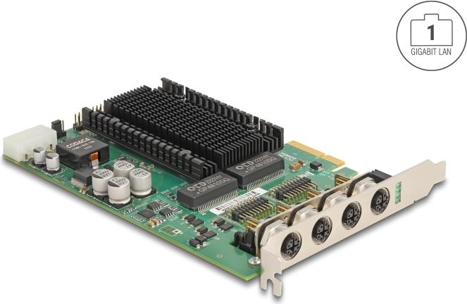 Купить Delock 86054 - Netzwerkkarte PCI Express Gigabit Ethernet 4x M12 - Netzwerkkarte - PCI-Express (86054) в магазине wardena.ru