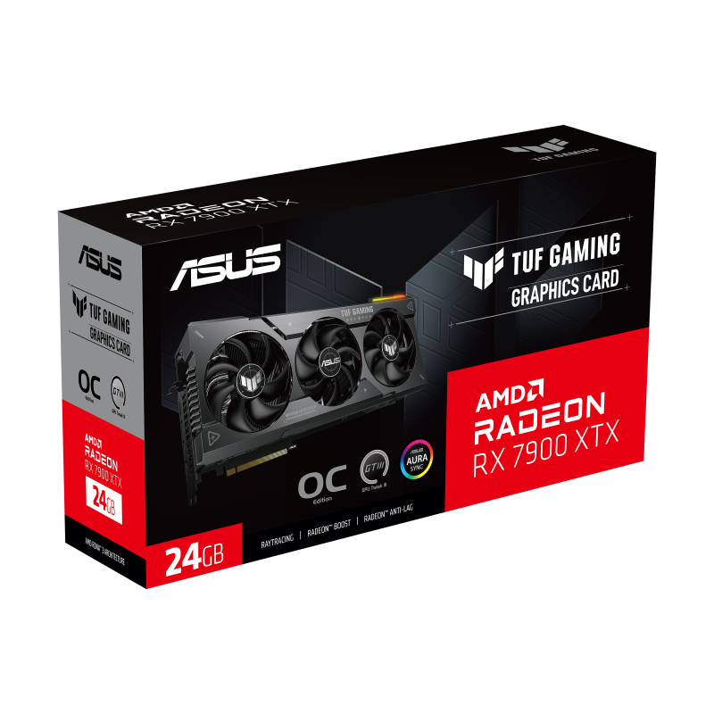 Купить ASUS TUF Gaming Radeon RX 7900 XTX - OC Edition - Grafikkarten - Radeon RX 7900 XTX - 24 GB GDDR6 - PCIe 4.0 - HDMI, 3 x DisplayPort - Grau (90YV0IG0-M0NA00) в магазине wardena.ru