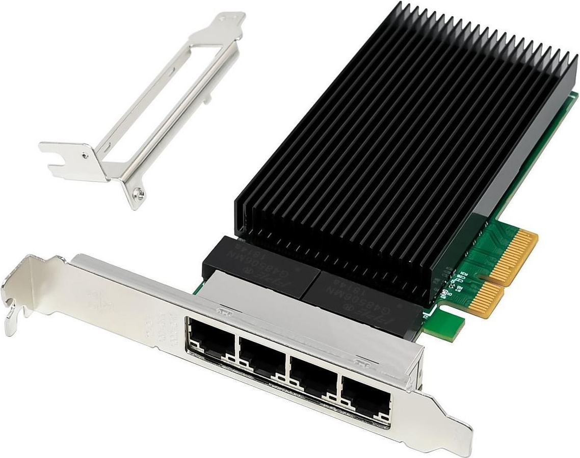 Купить MicroConnect Network Card PCIe x4 I226-T4 Quad- 25G RJ45 (MC-PCIEX4-I226-T4) в магазине wardena.ru
