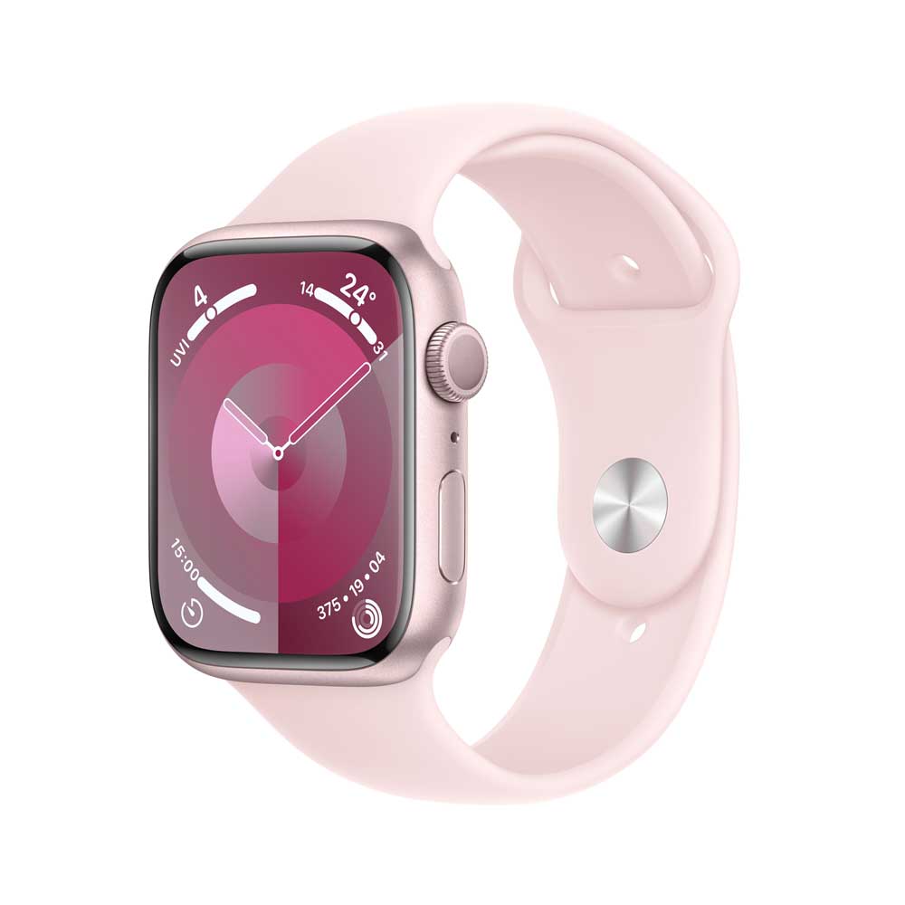 Купить APPLE Watch Series 9 GPS 45mm Pink Aluminium Case with Light Pink Sport Band - M/L (MR9H3QF/A) в магазине wardena.ru