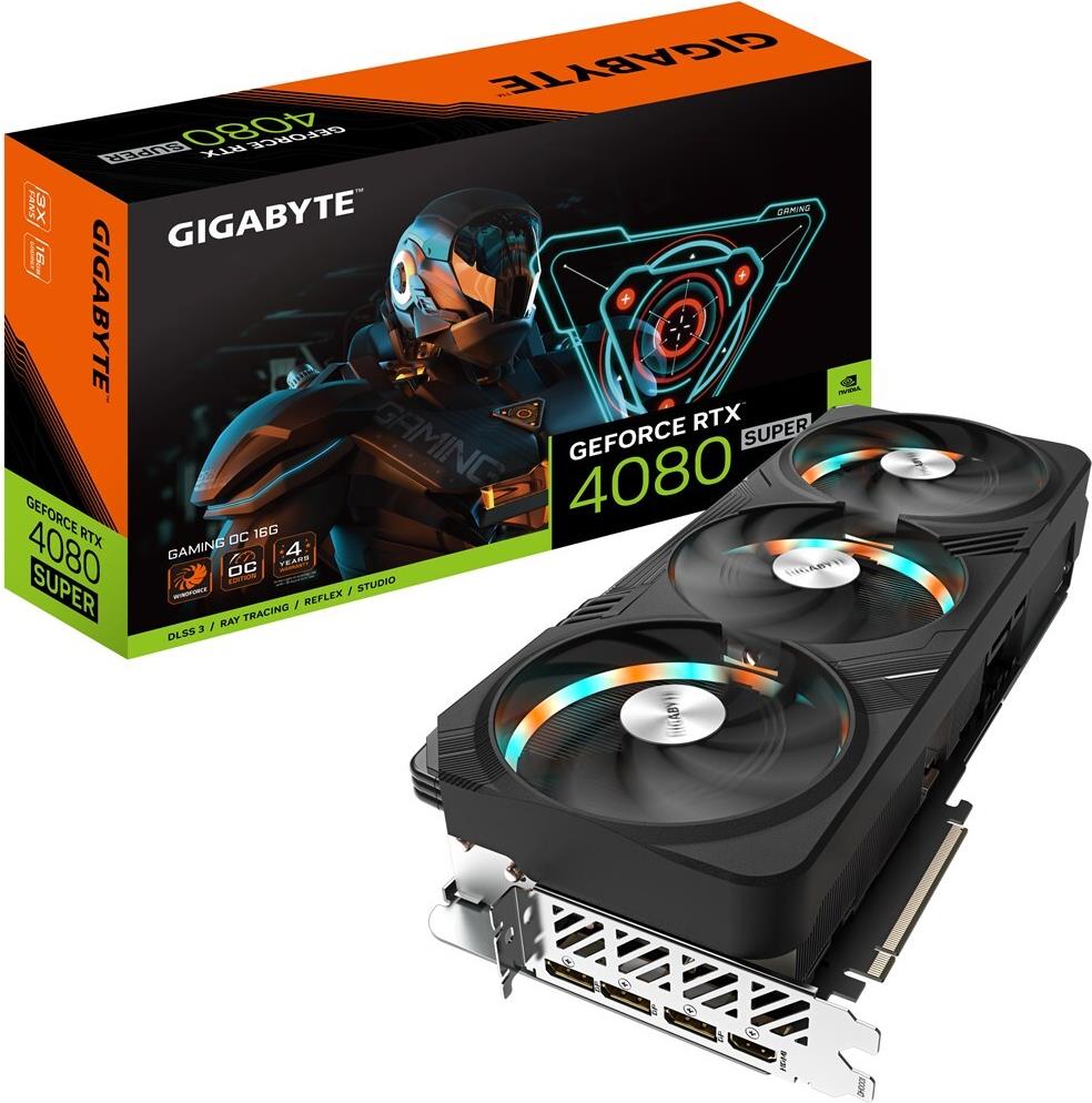 Купить Gigabyte GAMING GeForce RTX 4080 SUPER OC 16G - GeForce RTX 4080 SUPER - 16 GB - GDDR6X - 256 Bit - 7680 x 4320 Pixel - PCI Express 4.0 (GV-N408SGAMING OC-16GD) в магазине wardena.ru