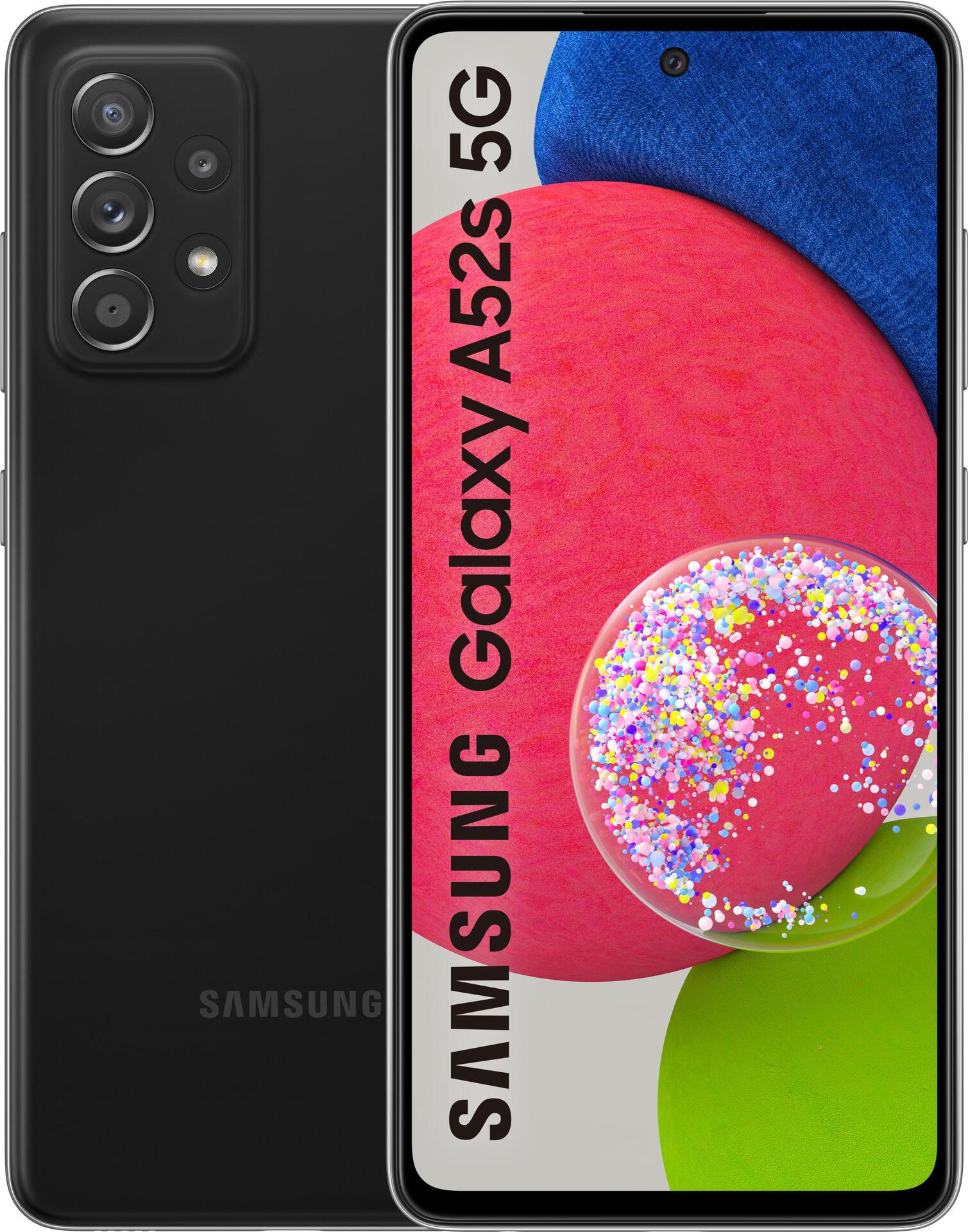 Купить Samsung Galaxy A52s 5G - Enterprise Edition - Smartphone - Dual-SIM - 5G NR - 128GB - microSD slot - 6.5" - 2400 x 1080 Pixel - Super AMOLED - RAM 6GB - 4x x Rückkamera (32 MP Vorderkamera) - Android - Awesome Black (SM- (SM-A528BZKDEEB) в магазине wardena.ru