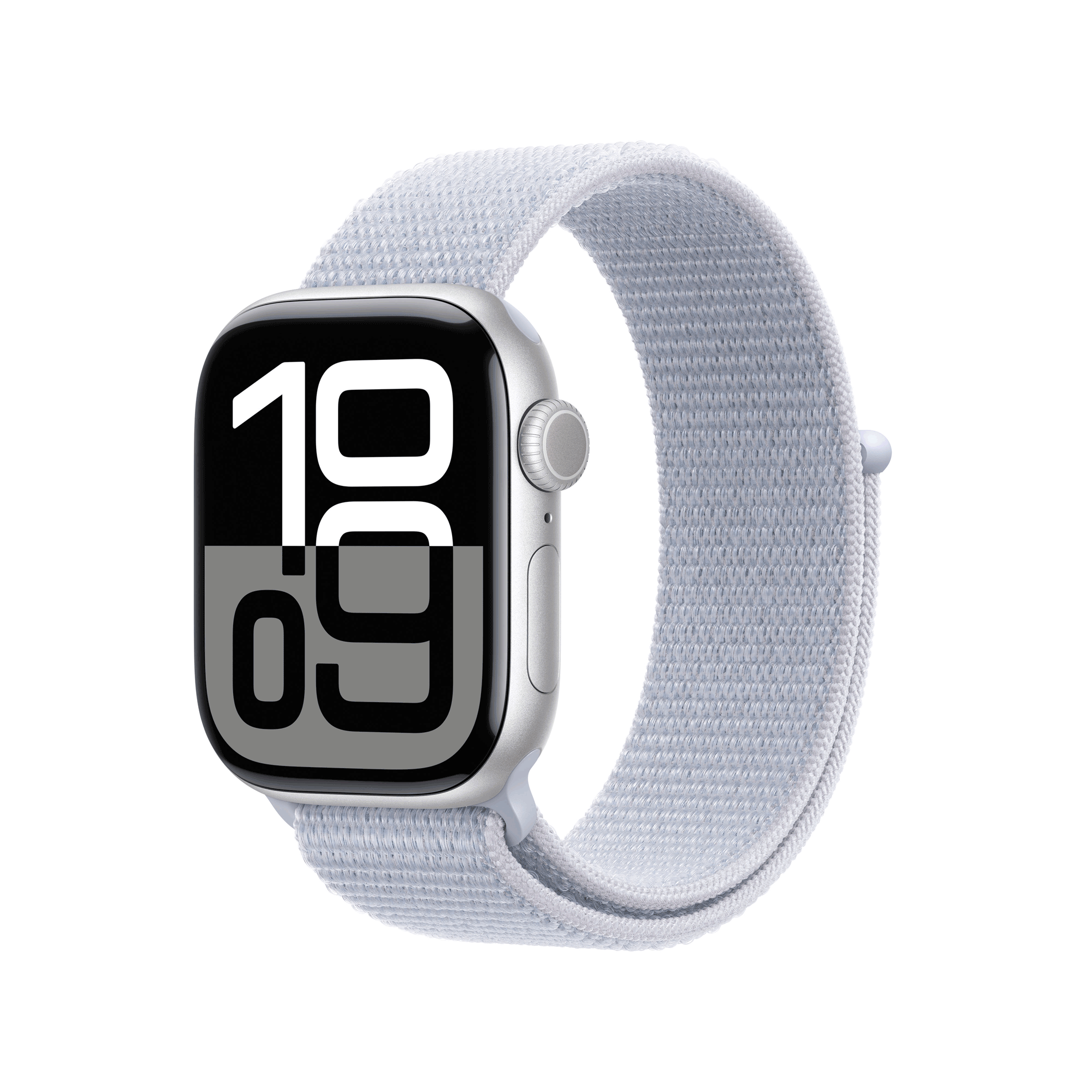 Купить Apple Watch Series 10 GPS 42mm Silver Aluminium Case mit Blue Cloud Sport Band (MWWD3QF/A) в магазине wardena.ru