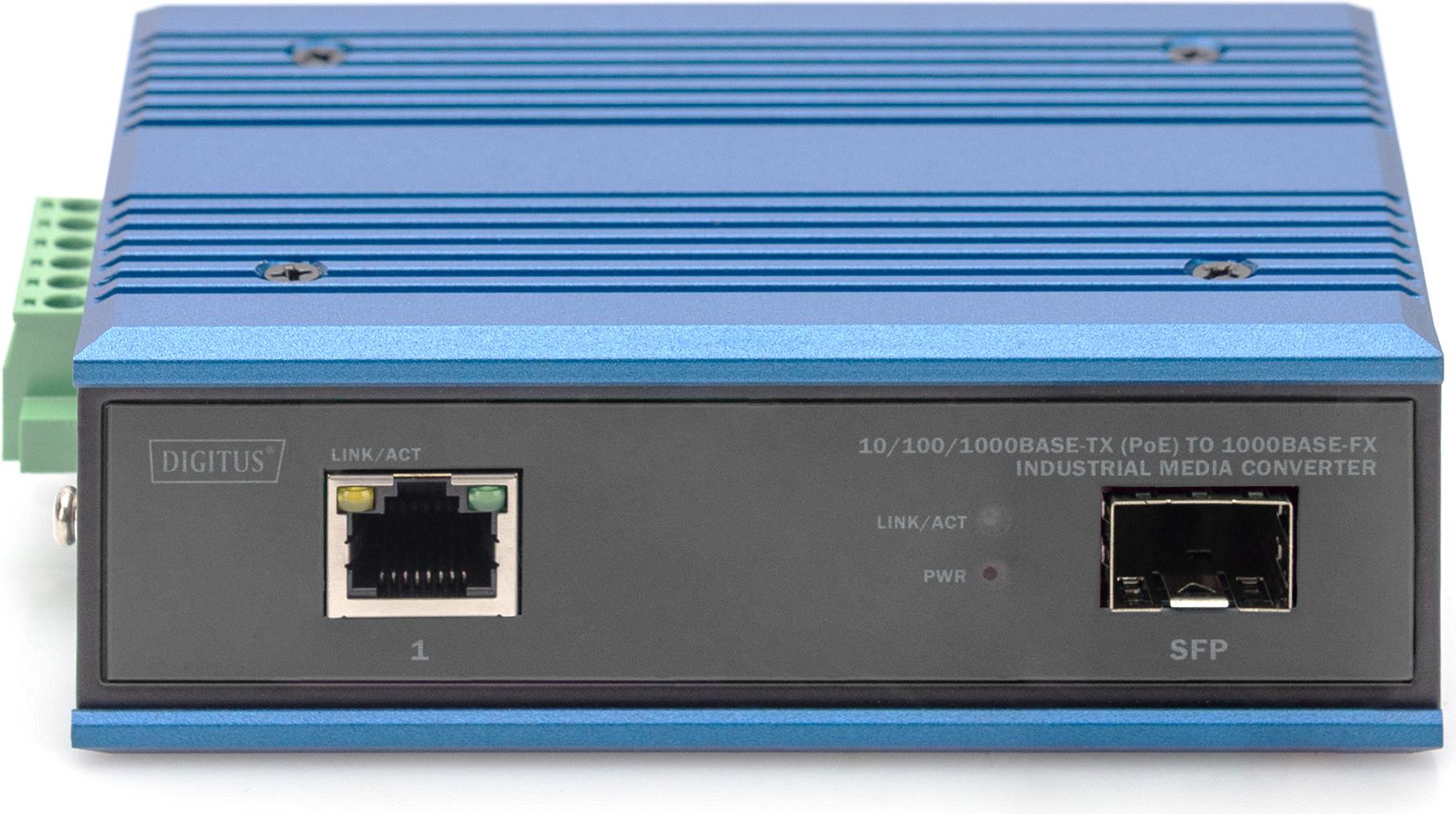 Купить Digitus 10/100/1000Base-TX (PoE) to 1000Base-FX Industrial Media Converter - 1000 Mbit/s - 10Base-T - 1000Base-T - 100Base-TX - 1000Base-TX - 100Base-T - 1000Base-FX - IEEE 802.3ab - IEEE 802.3i - IEEE 802.3u - IEEE 802. (DN-652104-1) в магазине wardena.ru