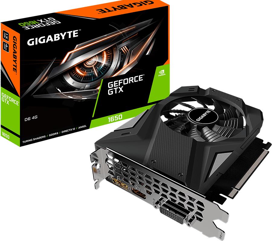 Купить Gigabyte GeForce GTX 1650 D6 4G (rev. 1.0) - GeForce GTX 1650 - 4 GB - GDDR6 - 128 Bit - 7680 x 4320 Pixel - PCI Express x16 3.0 (GV-N1656D6-4GD) в магазине wardena.ru