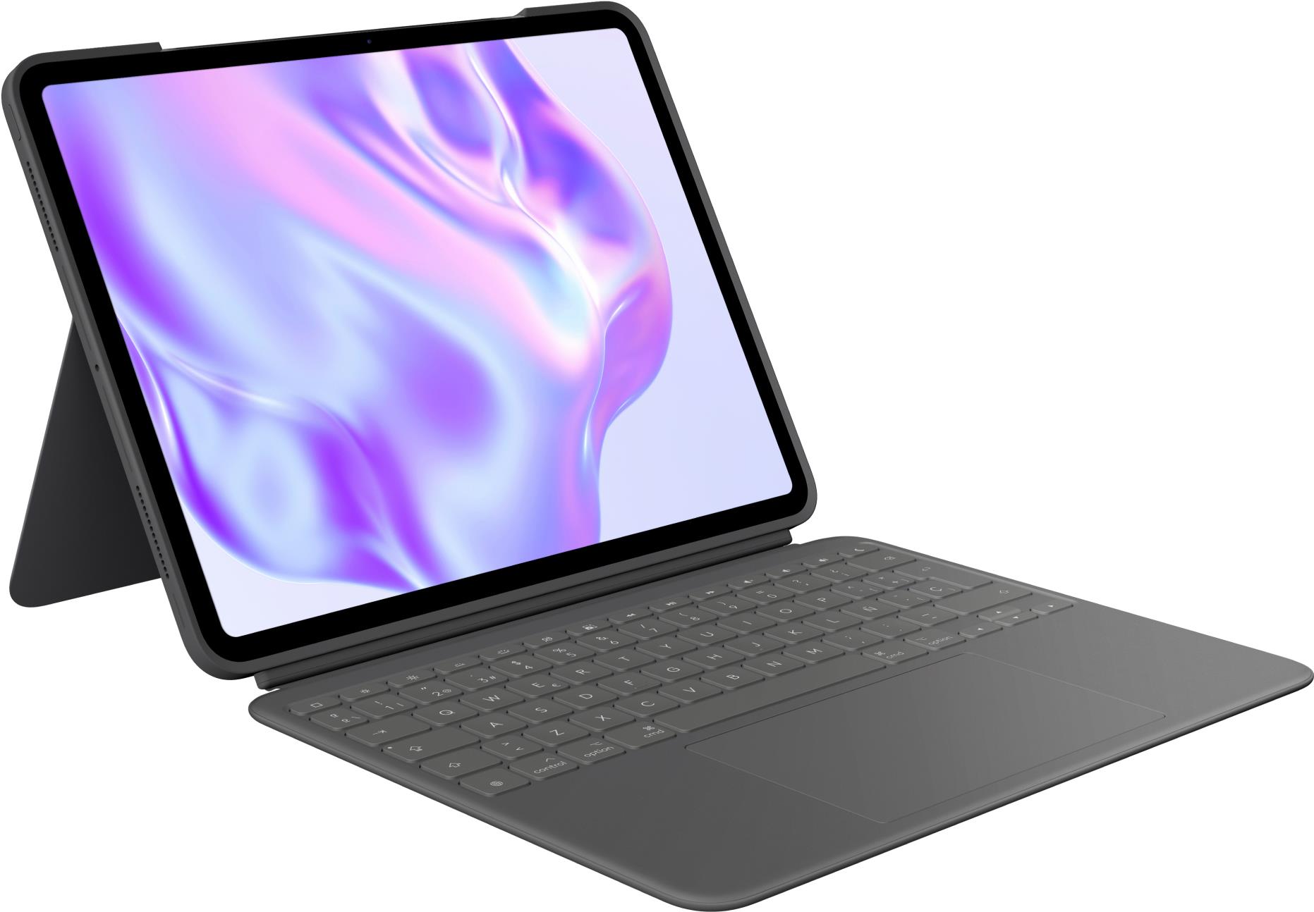 Купить Logitech Combo Touch - Tastatur und Foliohülle - mit Trackpad - hinterleuchtet - Apple Smart connector - QWERTY - Spanisch - Graphite - für Apple 13-inch iPad Pro (M4) (920-012667) в магазине wardena.ru