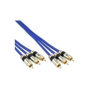 Купить INLINE Premium - Video- / Audiokabel - RCA männlich zu RCA männlich - 2 m - dreifach abgeschirmtes Koaxialkabel - Blau (89602P) в магазине wardena.ru