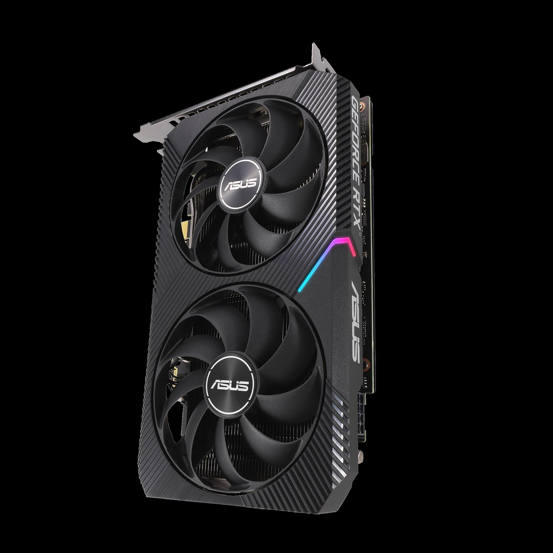 Купить ASUS Dual GeForce RTX 3060 V2 OC, DUAL-RTX3060-O12G-V2, 12GB GDDR6, HDMI, 3x DP (90YV0GB2-M0NA10) в магазине wardena.ru