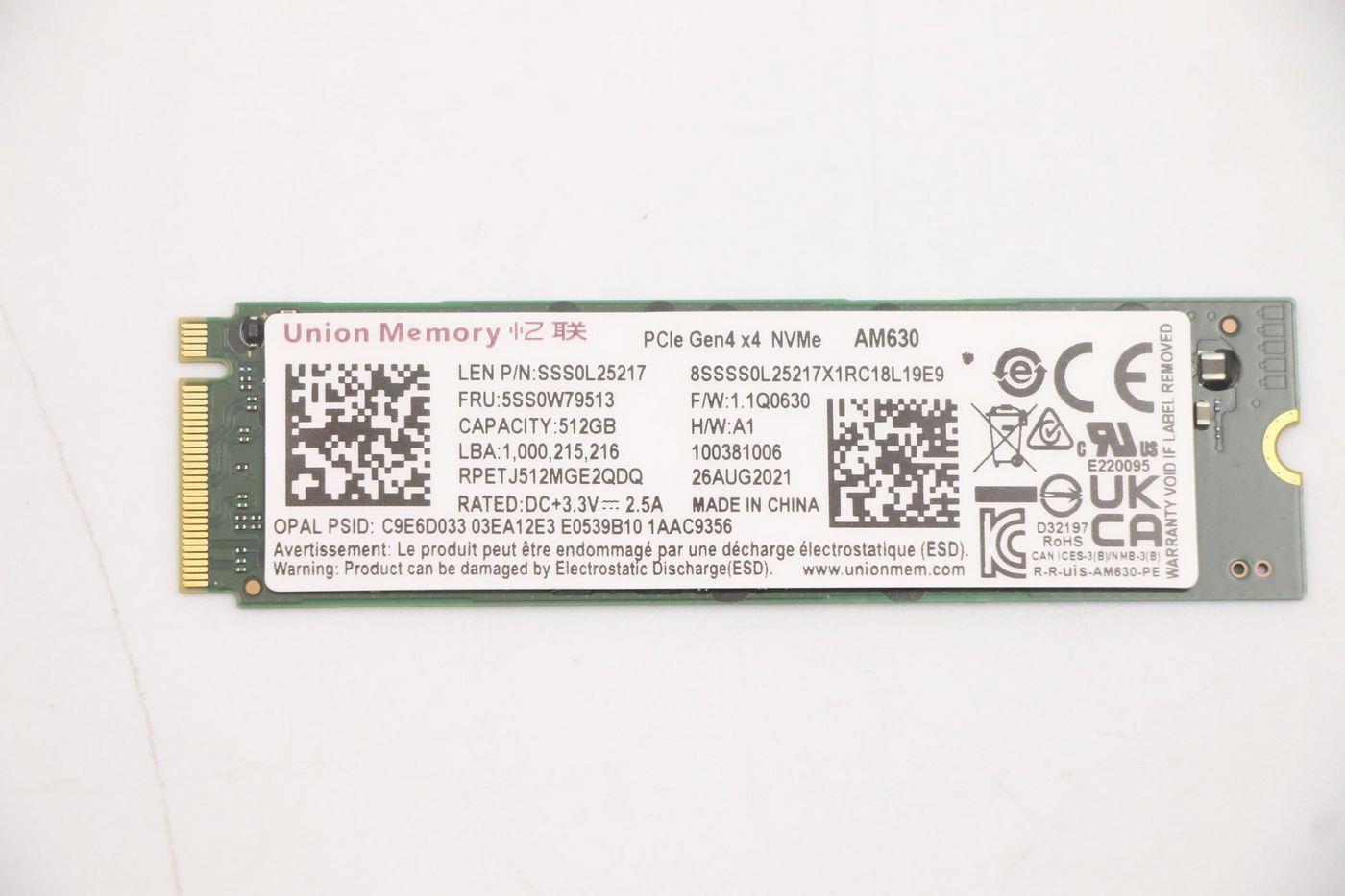 Купить Lenovo SSDASM 512GM.22280PCIe4x4UMOPAL (5SS0W79513) в магазине wardena.ru